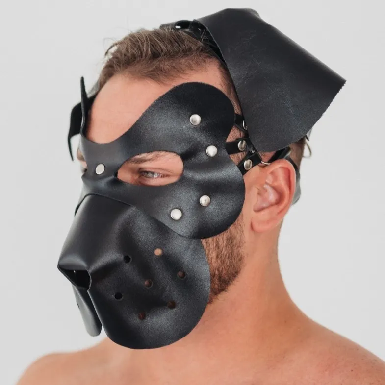 маска послушный пес из натуральной кожы 58017ars в России