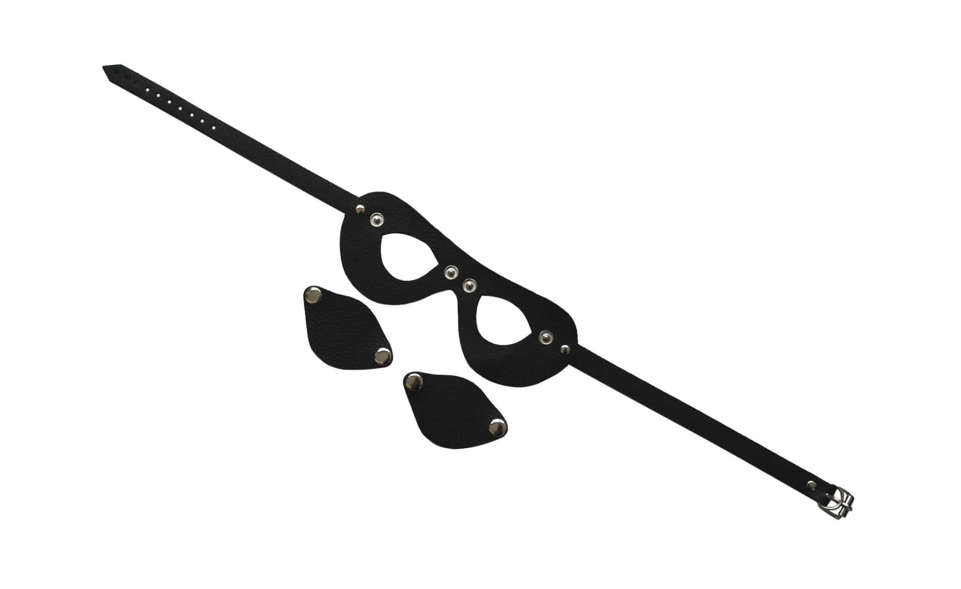 очки-шоры pinkrabbit кожаные, черные в России