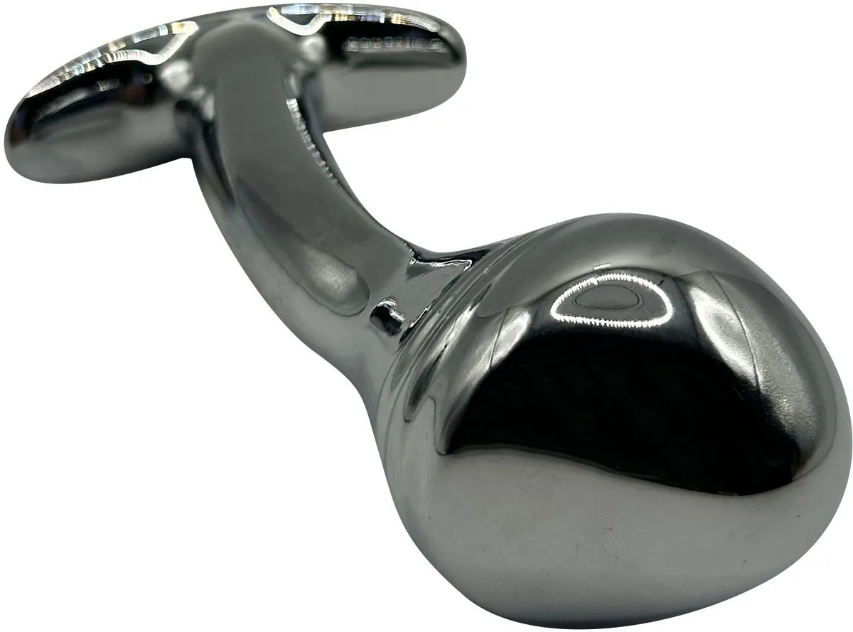 изогнутая алюминивая анальная пробка для ношения small в России