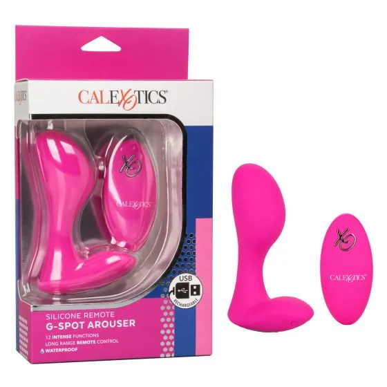 Перезаряжаемый массажер с управлением при помощи пульта CalExotics Silicone Remote G Spot Arouser