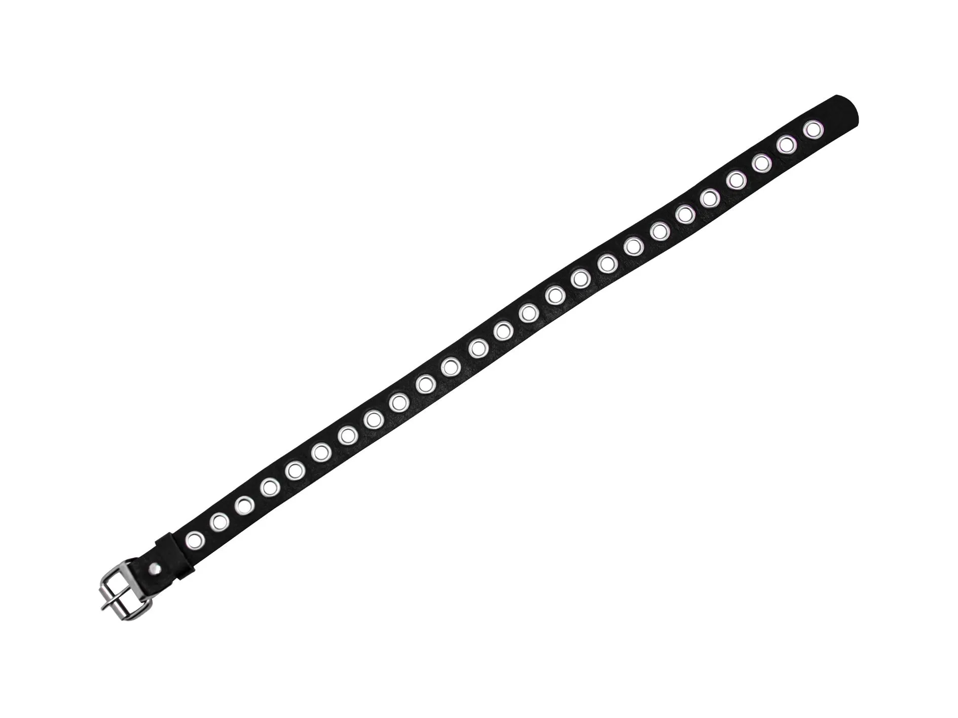 ошейник pinkrabbit с люверсами, чёрный в России