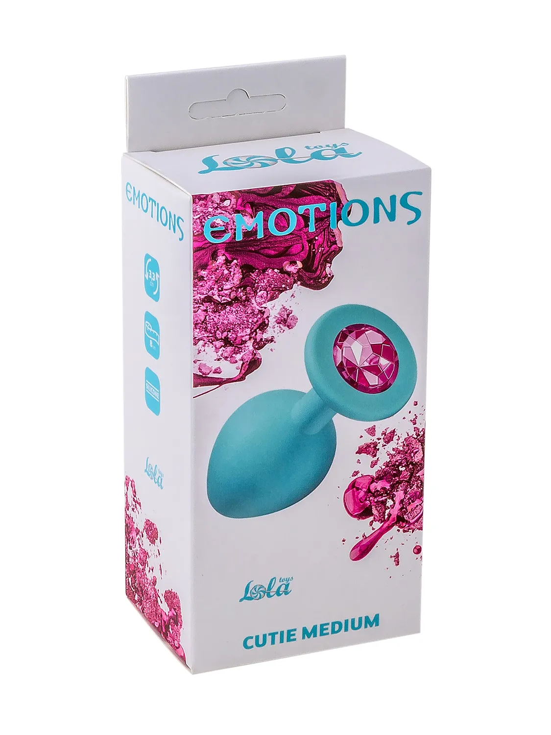 анальная пробка emotions cutie medium turquoise pink crystal 4012-03lola в России