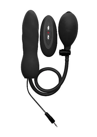 Вибратор надувной Shots Media Inflatable Silicone Twist, черный