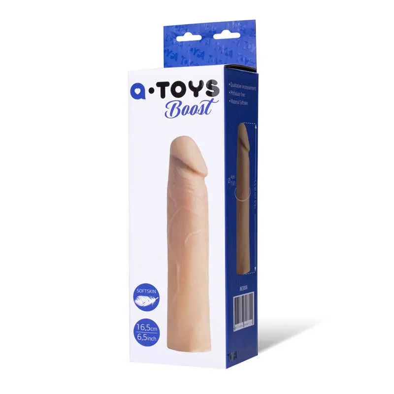 насадка на пенис toyfa a-toys, softskin, телесный, 16,5 см в России