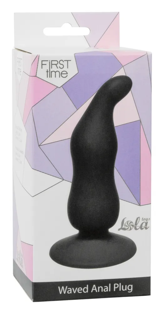 анальная пробка waved anal plug black 4104-03lola в России