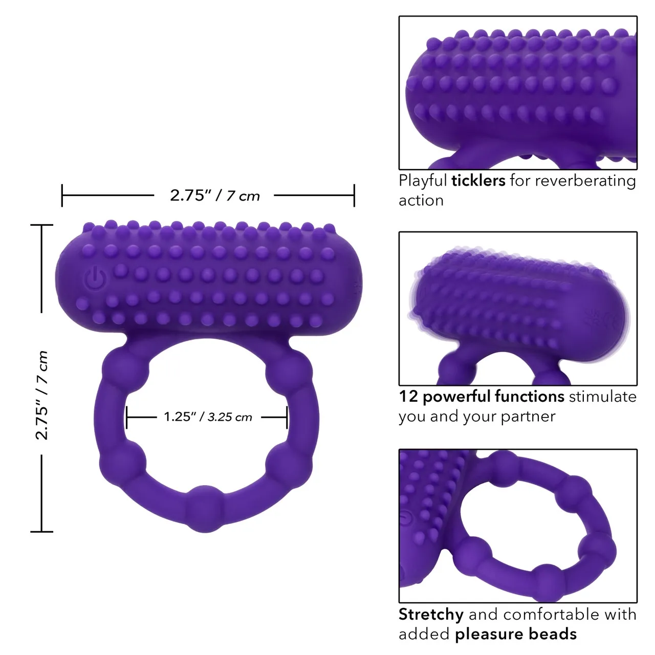 эрекционное виброкольцо silicone rechargeable 5 bead maximus ring в России