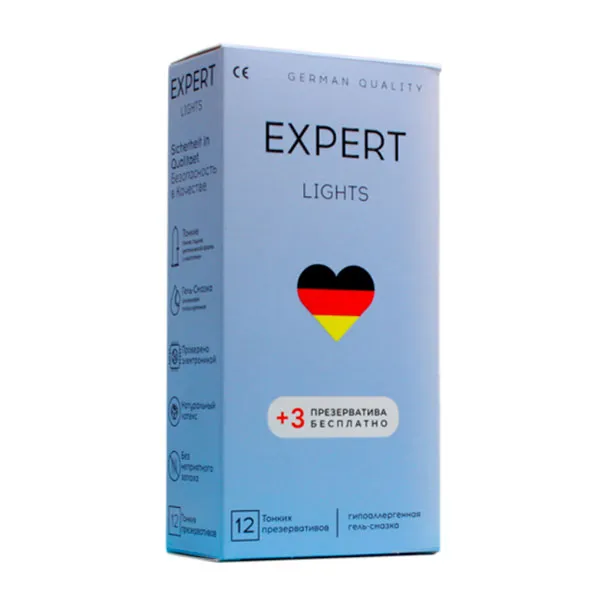 презервативы expert lights №12+3 шт, ультратонкие в России