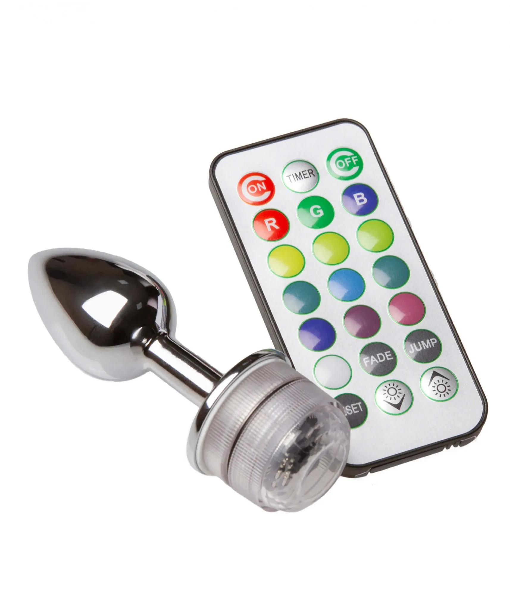 Пробка LED металлическая, с пультом