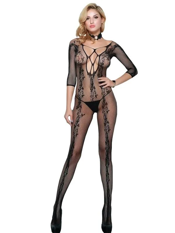 Комбинезон-сетка, черная