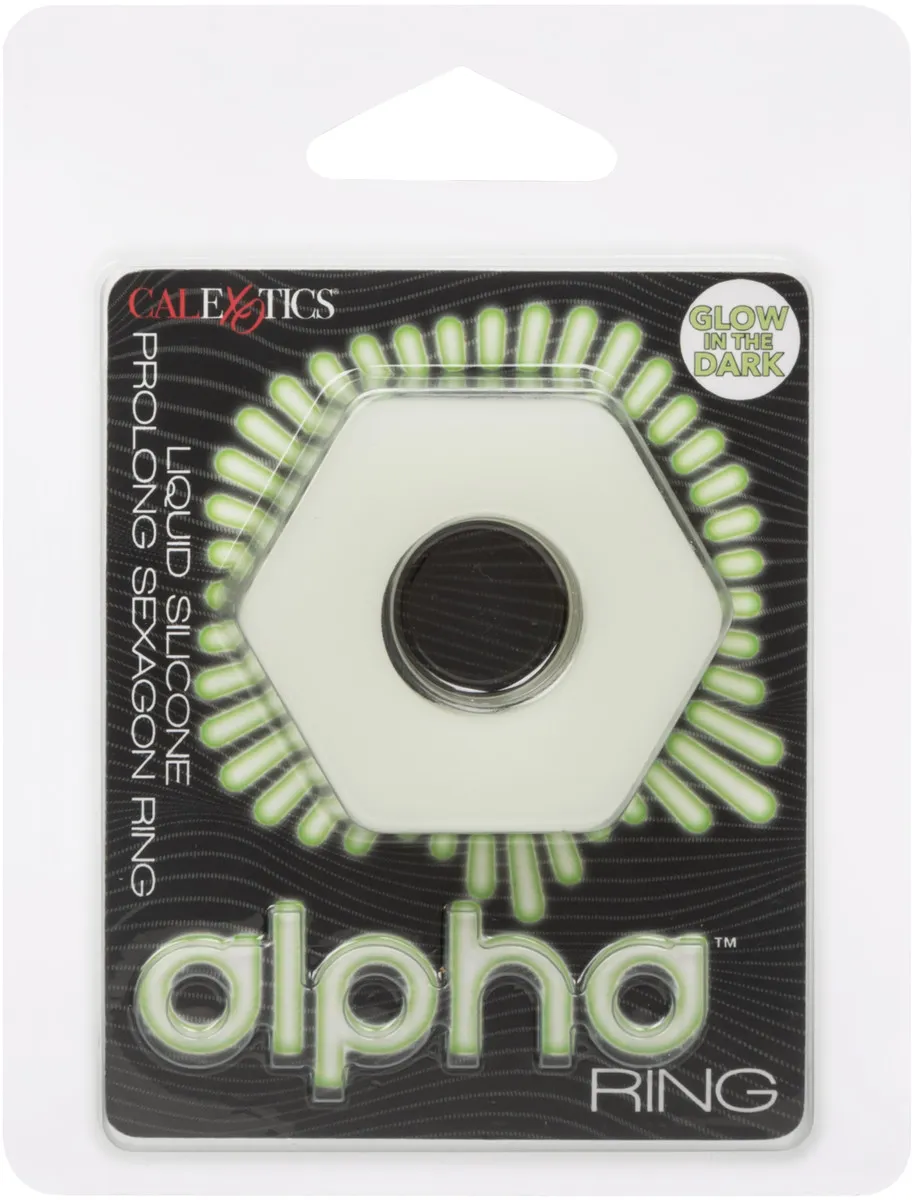 эрекционное кольцо из жидкого силикона alpha sexagon liquid silicone glow-in-the-dark в России