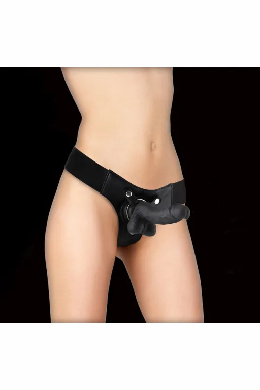 страпон с кожаными трусиками realistic - 7 inch в России