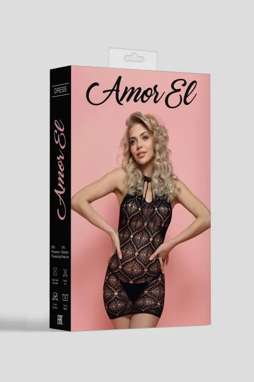 Эротическое ажурное мини-платье xl в России