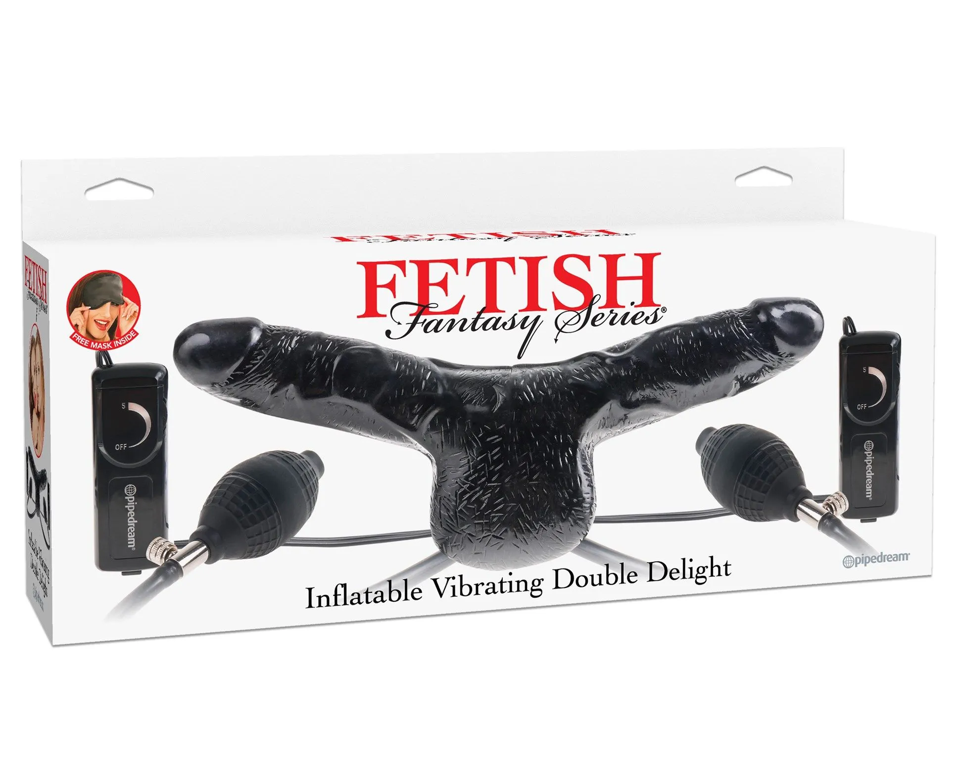 вибратор двойной pipedream inflatable vibrating double delight, черный в России