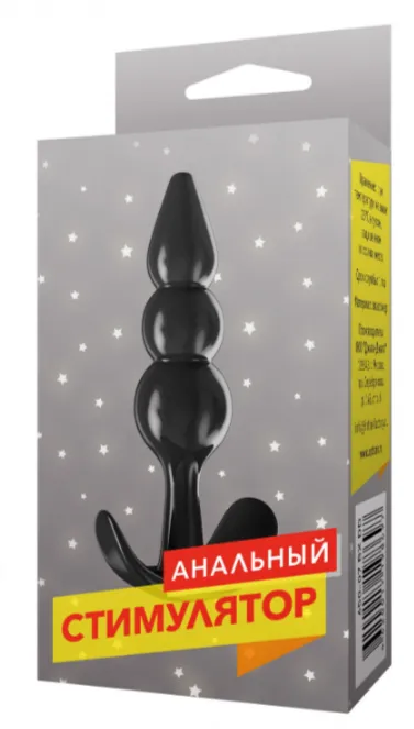 пробка анальная №7, черная в России