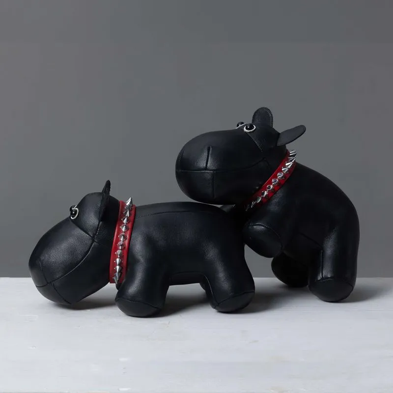 бегемот из натуральной кожи,черный в России