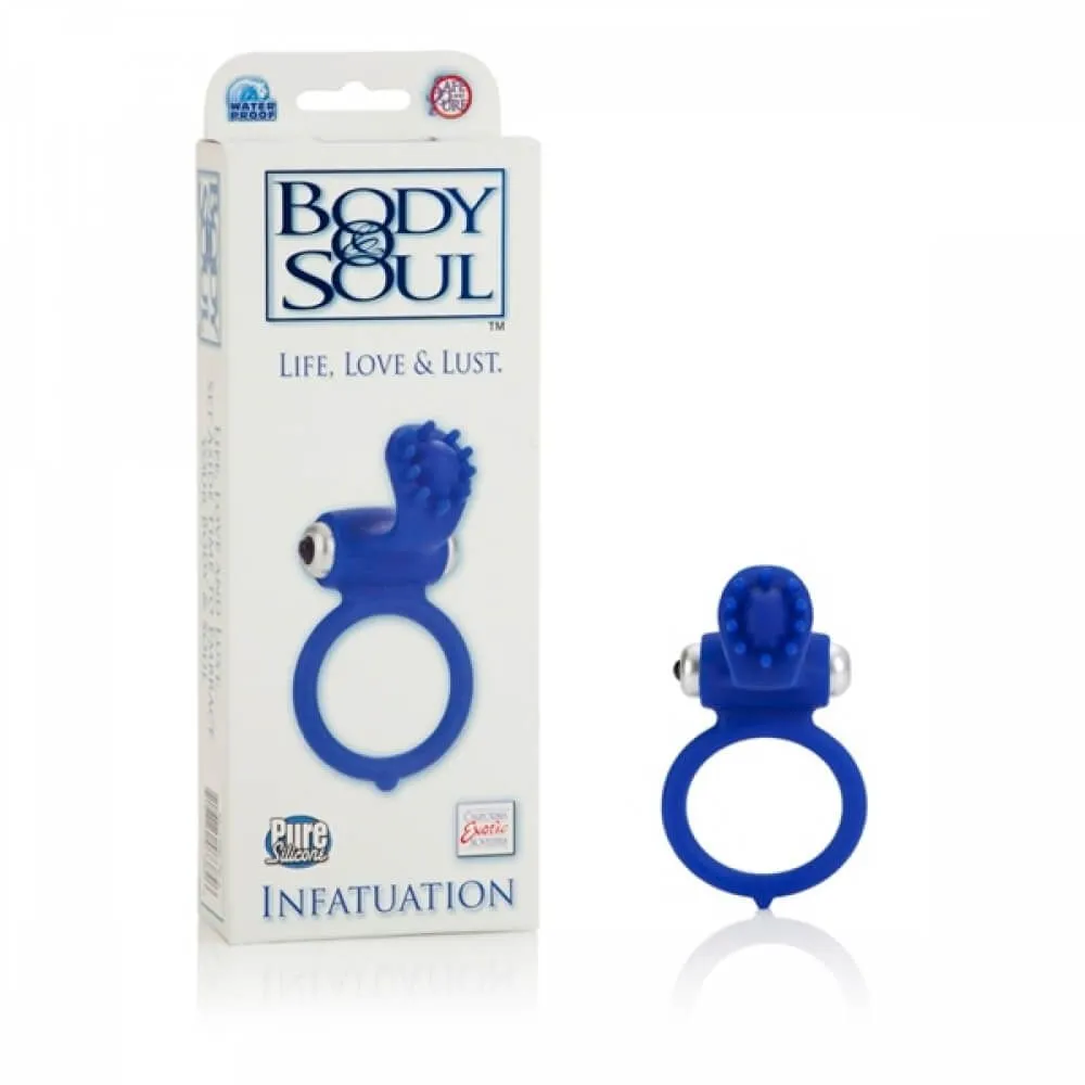 виброкольцо california exotic novelties body & soul infatuation, синее в России