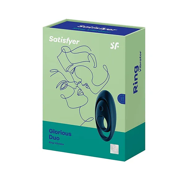 эрекционное кольцо satisfyer glorious duo, синее в России