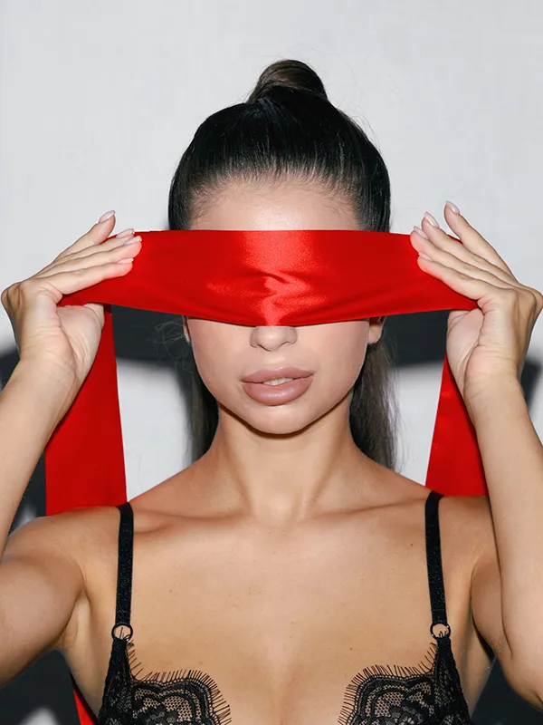 Сатиновая лента для связывания Pink Rabbit, красная