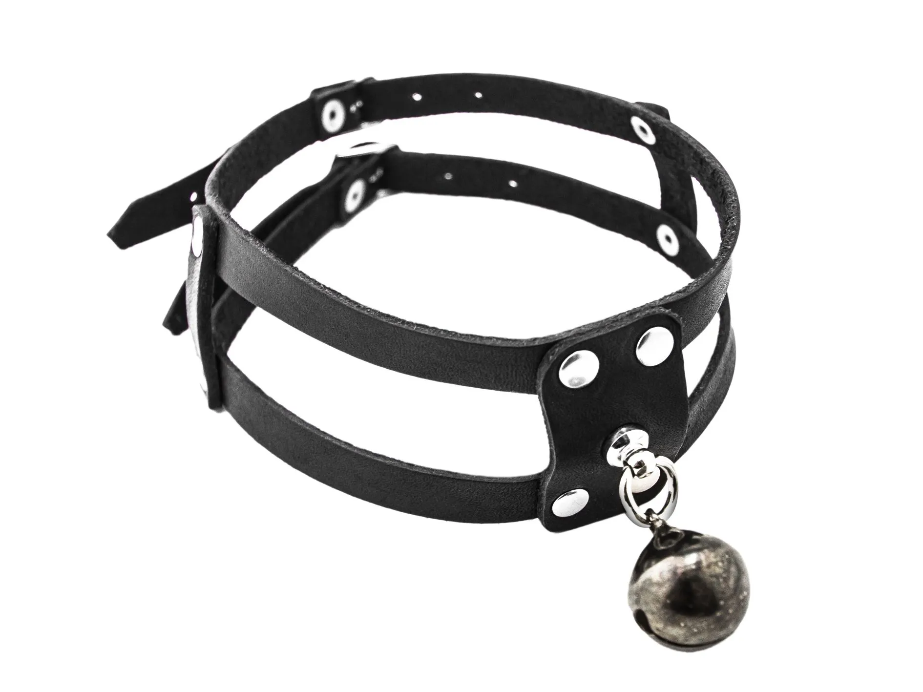 ошейник с колокольчиком, чёрный в России