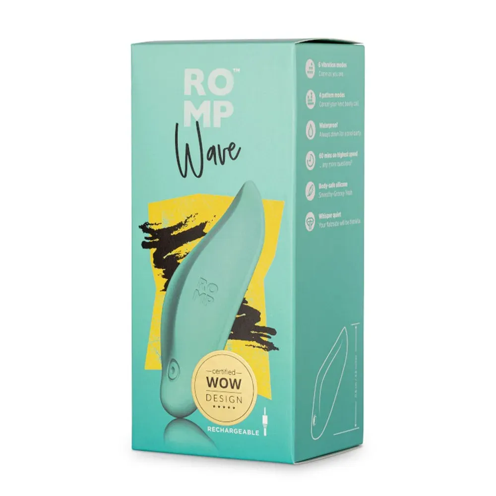 миниатюрный вибромассажер romp wave, голубой в России