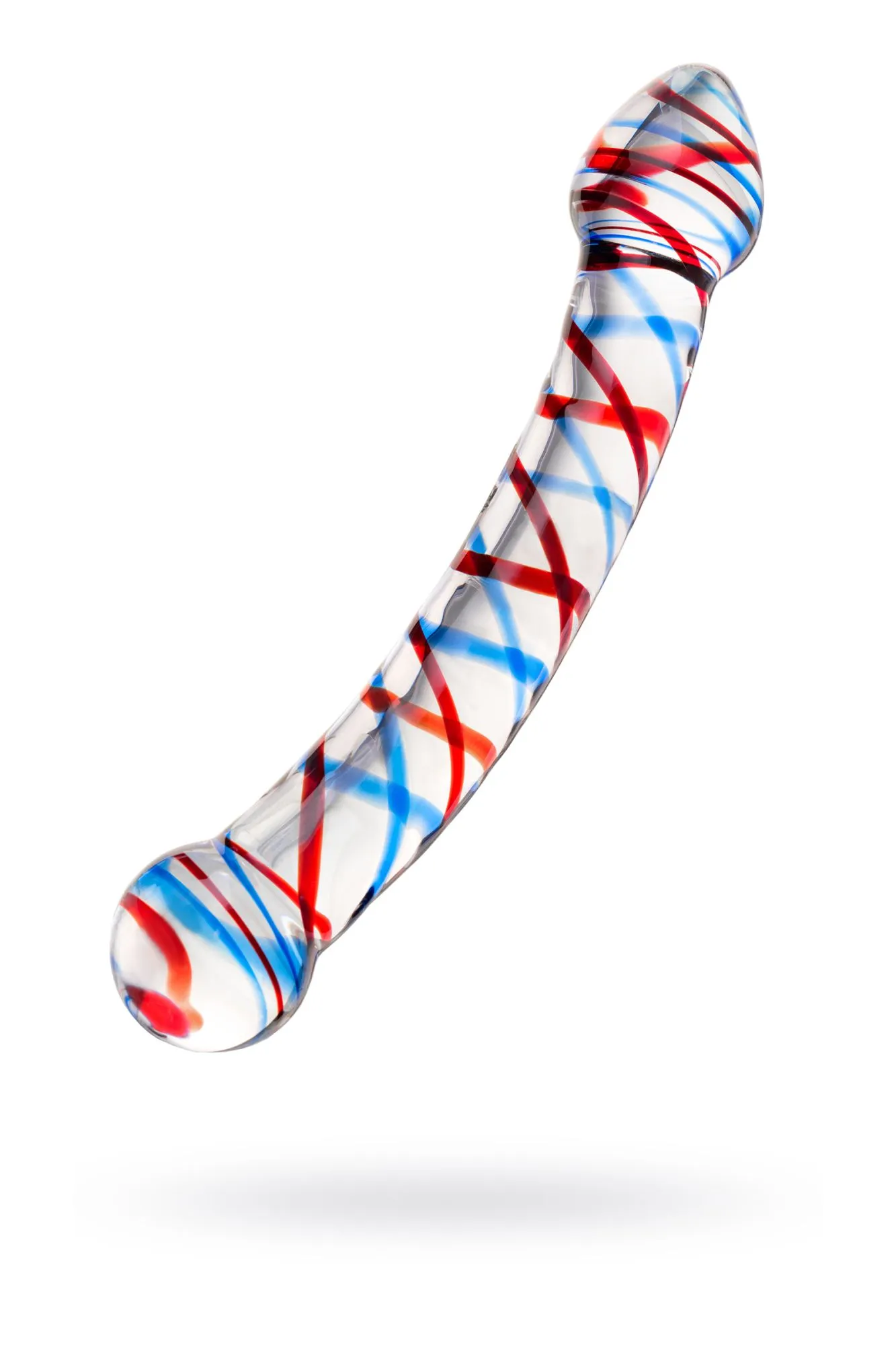 двусторонний фаллоимитатор sexus glass, стекло, прозрачный, 21 см в России