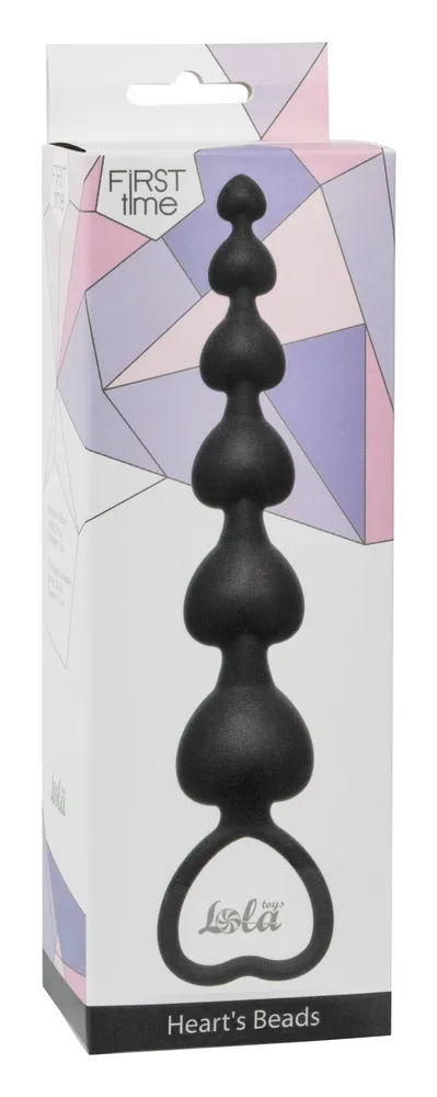 анальная цепочка heart's beads black 4101-03lola в России