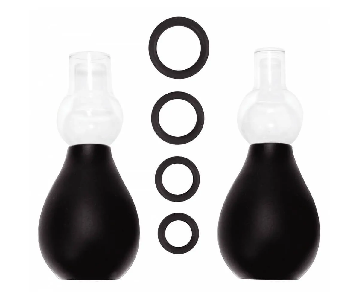 Помпы для сосков Shots Media Nipple Erector Set, черные
