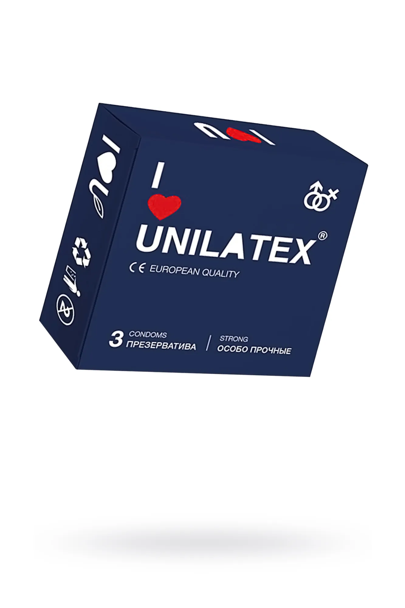 презервативы unilatex, extra strong, гладкие, 19 см, 5,4 см, 3 шт. в России