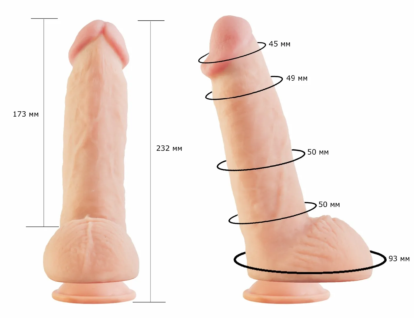 фаллоимитатор  на присоске 8" real next № 27 562703ru в России