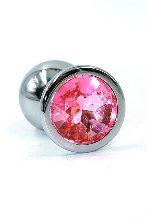 Анальная пробка "Medium" хромированная light pink