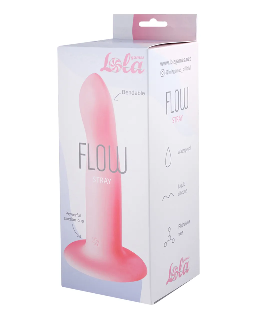 Нереалистичный дилдо Flow Stray Pink 2041-02lola