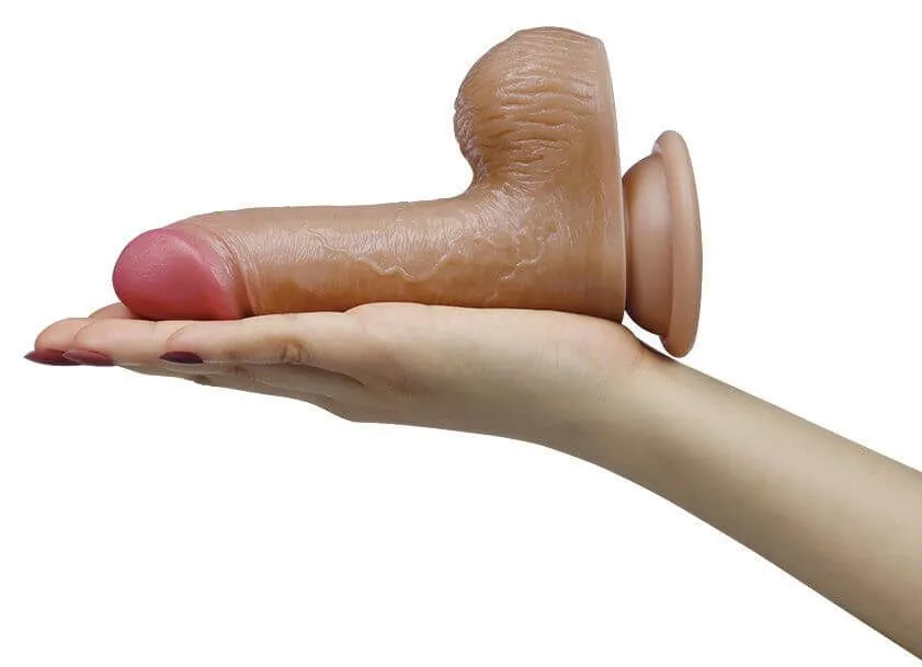 вибратор на присоске lovetoy nature cock luca, телесный в России