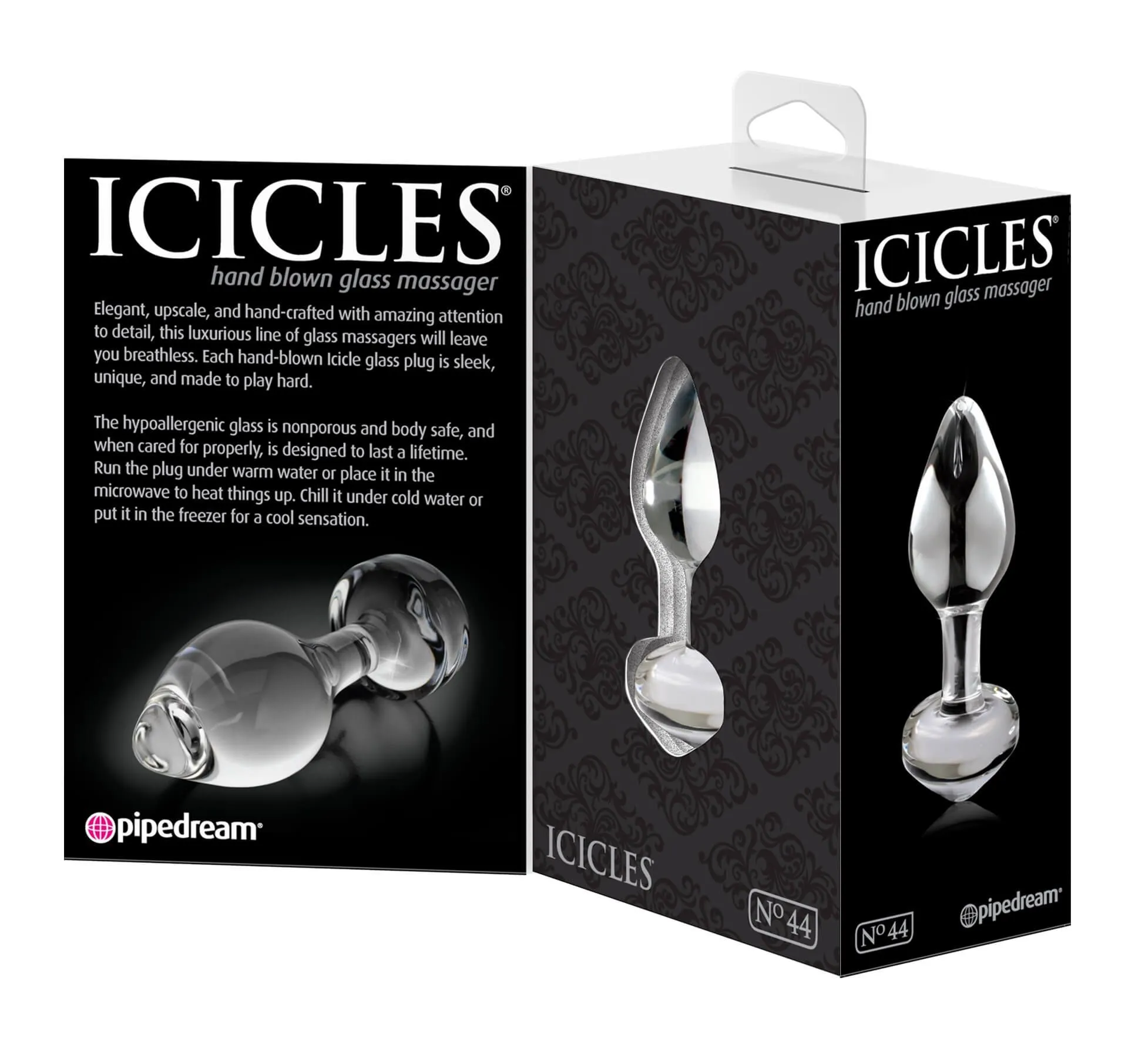 анальная пробка pipedream icicles № 44, прозрачная в России