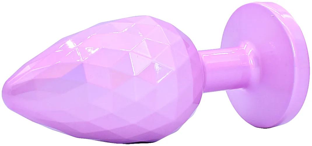 розовая алюминивая текстурная анальная пробка medium в России