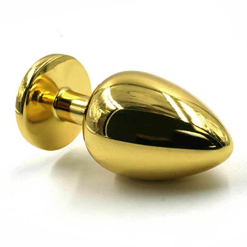 Серебристая анальная пробка с нежно-розовым кристаллом (Small) 