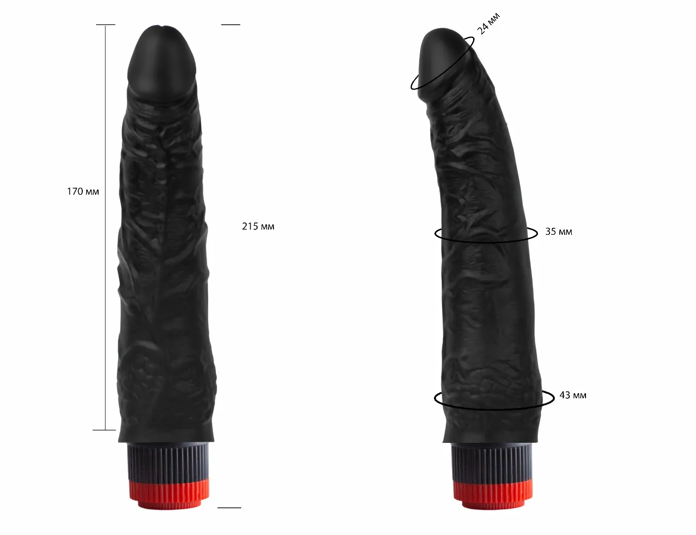 вибратор реалистик черный  410700ru в России