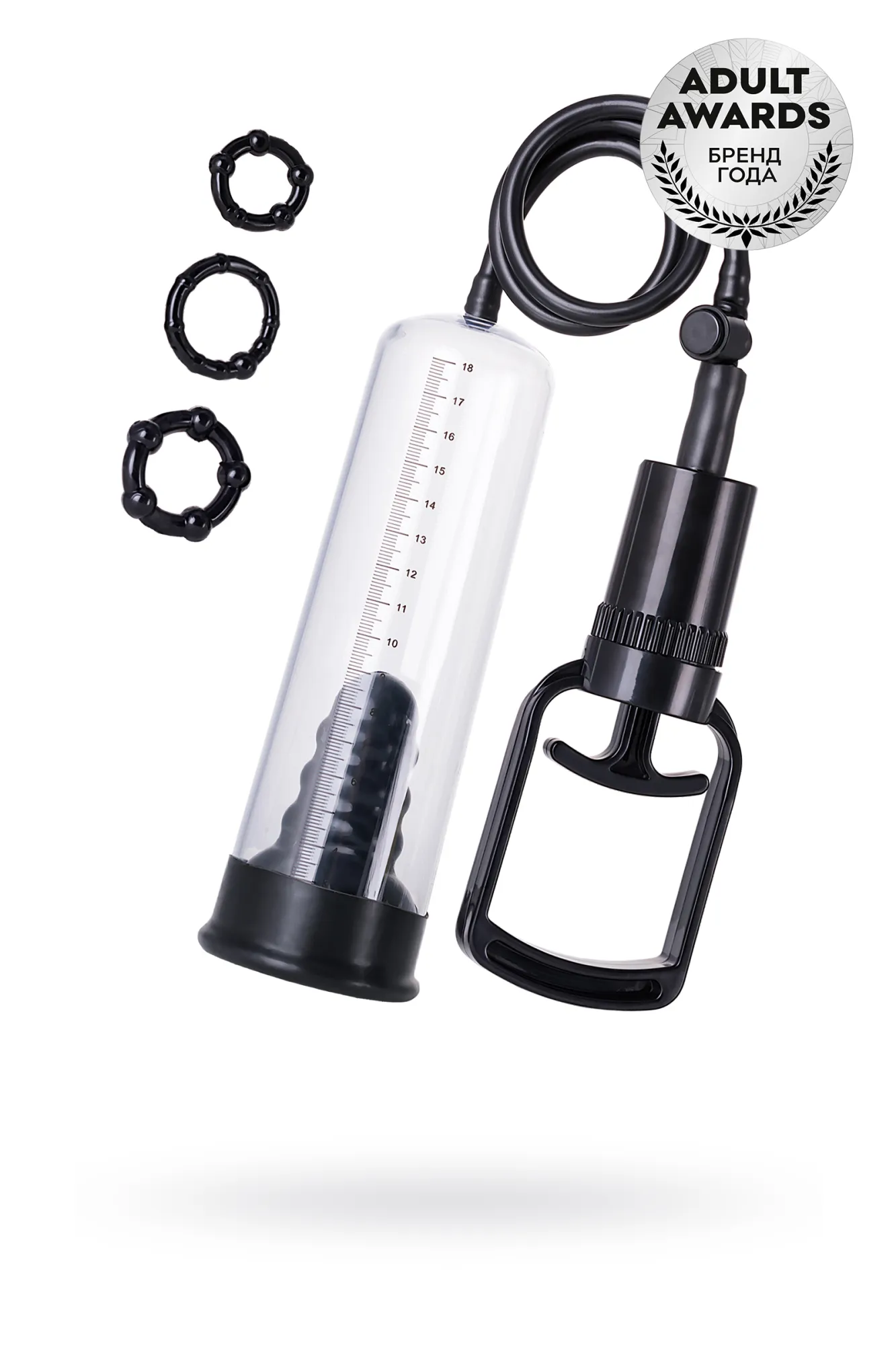 Помпа для пениса TOYFA A-Toys, PVC, чёрный