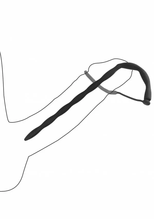 уретральный катетер с эрекционным кольцом urethral sounding, черный в России