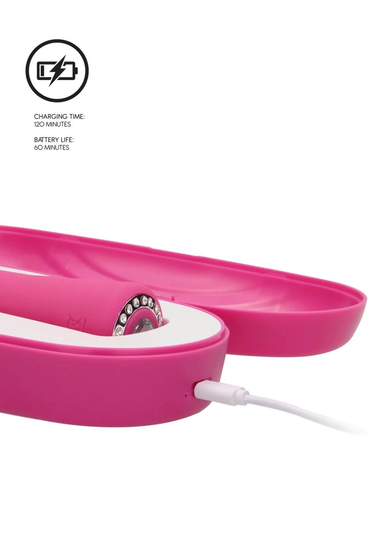 вибромассажер shots media discretion jewel, розовый в России