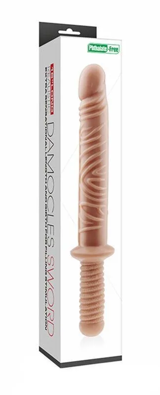 фаллоимитатор двойной lovetoy дамоклов меч, телесный в России