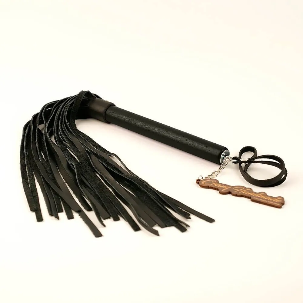 плеть pinkrabbit из натуральной кожи, с черной ручкой в России