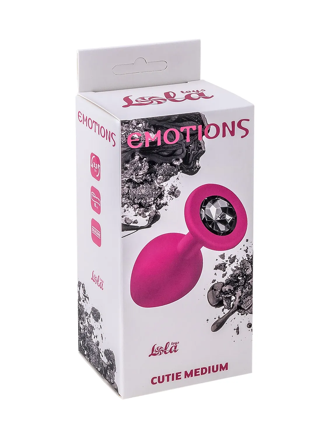 анальная пробка emotions cutie medium pink black crystal 4012-01lola в России