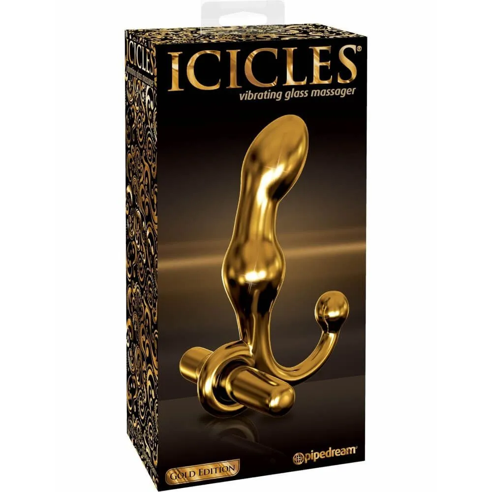стимулятор pipedream icicles gold edition g08, с вибрацией, золото в России