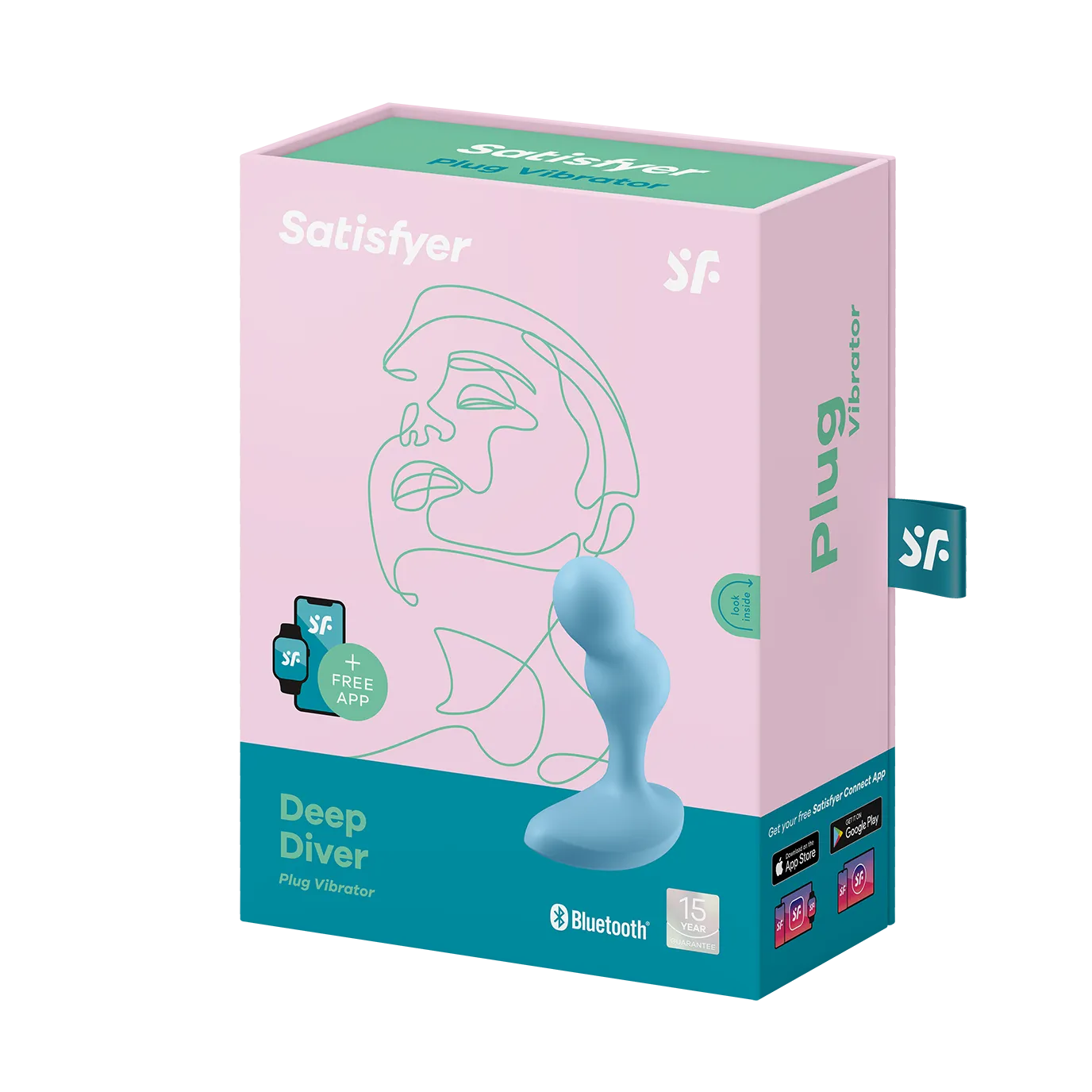 анальная пробка с вибрацией deep diver connect (light blue) 006802sa в России