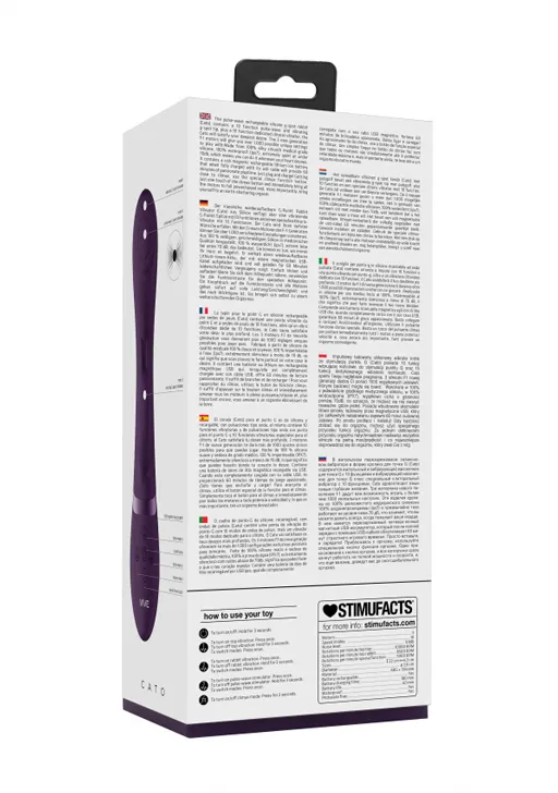 вибромассажер кролик cato с функцией "импульсное воздействие" и "мгновенный оргазм" в России