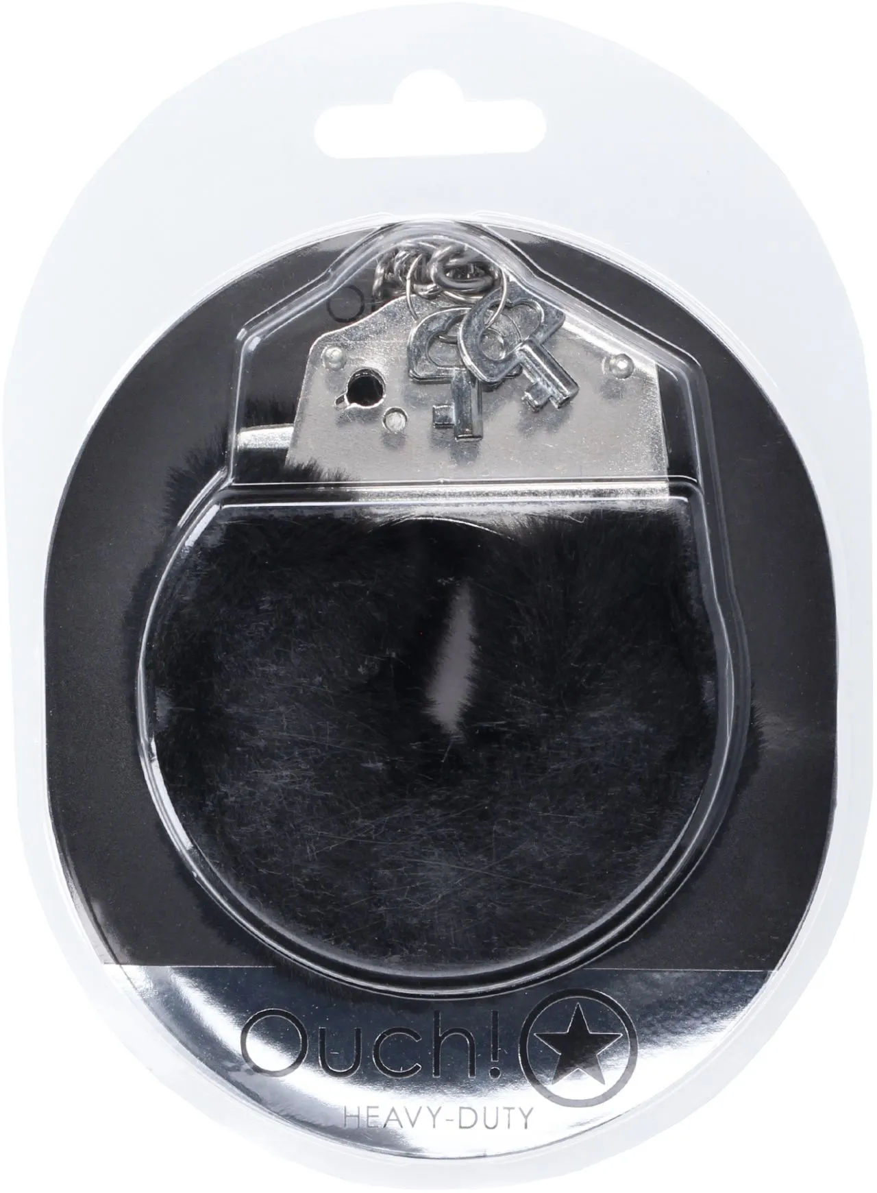 наручники для эротических игр heavy-duty fluffy handcuffs - black в России