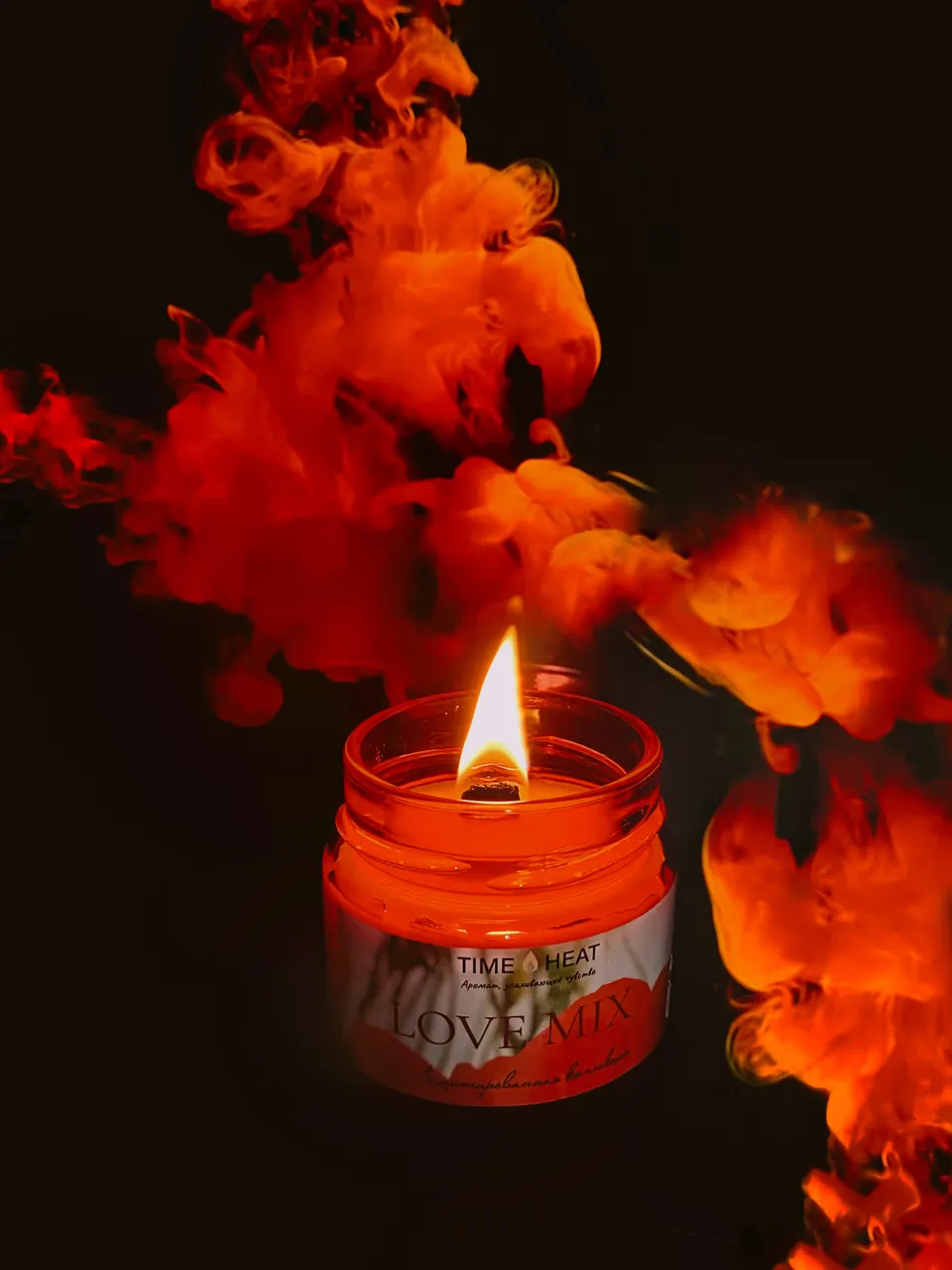 свеча ароматическая лимитированная time heat "love mix" в банке в России
