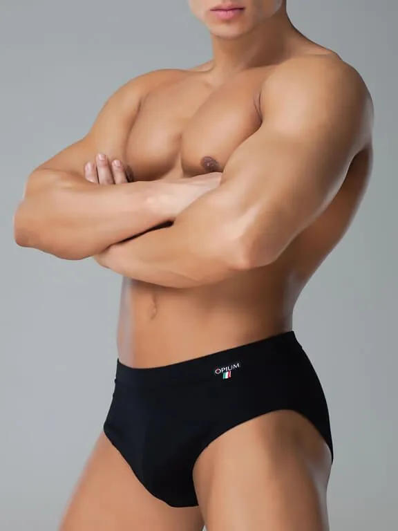 Эротическое трусы-слипы мужские opium r52, черные в России