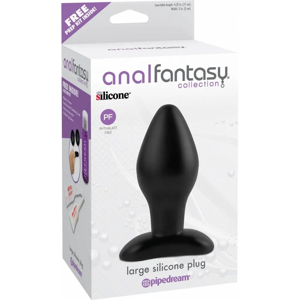 анальная пробка pipedream large silicone plug, черная в России