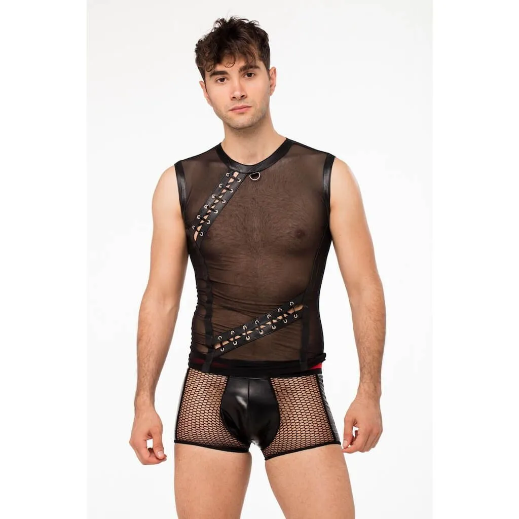 Эротическое футболка lapin rose с элементом шнуровки, размер s в России